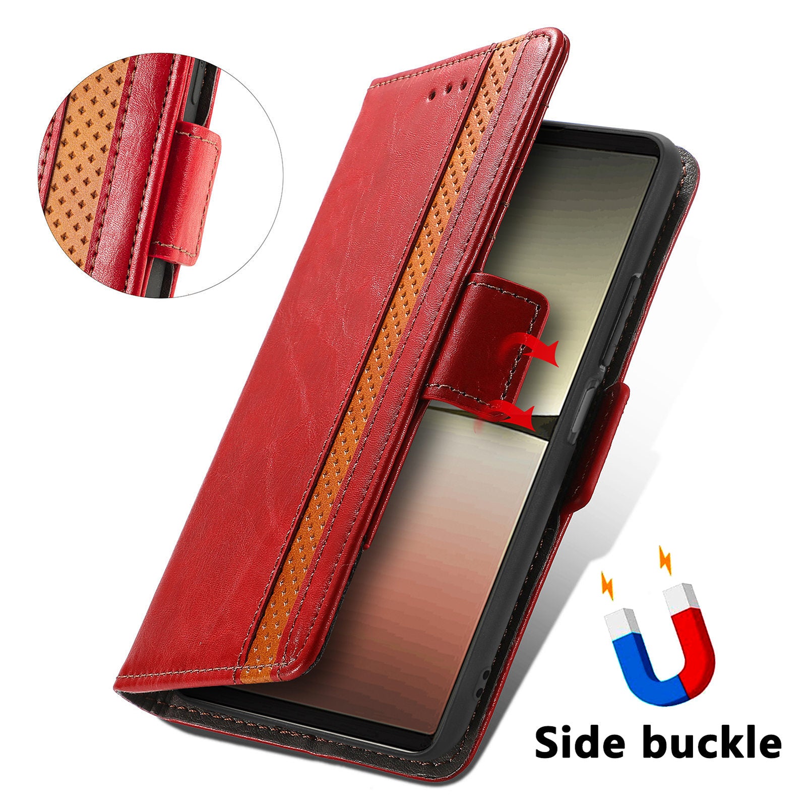 CASENEO 002 Series Anti-scratch Phone Cover for Sony Xperia 5 IV 5G Business Splicing Style RFID Blocking PU Leather TPU Phone Case Flip Wallet Stand CASENEO 002 Series Anti-scratch Phone Cover for Sony Xperia 5 IV 5G Business Splicing Style RFID Blocking PU Leather TPU Phone Case Flip Wallet Stand